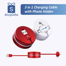 3 in 1 Charging Cable with Phone Holder