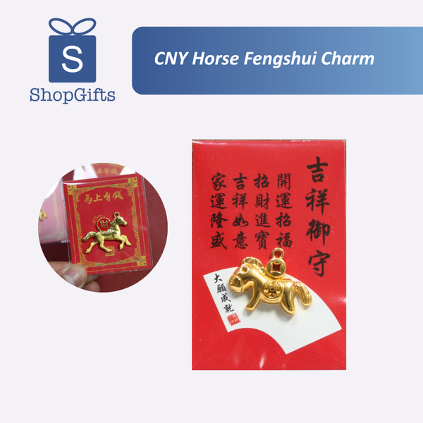 Close-up display of CNY Horse Fengshui Charm