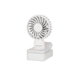 White portable fan on a white background