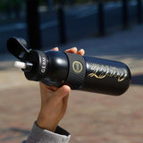Durable stainless steel body with a secure, leak-proof lid for on-the-go use.