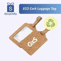 Eco-friendly cork luggage tag with sturdy strap and minimalist design, ideal for sustainable travel.