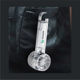 Modern futuristic aircon fan with sleek design, smart controls, and compact cooling technology