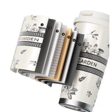 Antique-inspired white gardenia tumbler with shining finish, ideal for sophisticated corporate gifting.