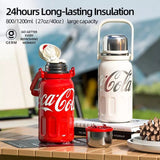 Includes a convenient screw-on cup lid and ergonomic handle for easy carrying.