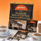 The opened coffee sachet and the brewed coffee.