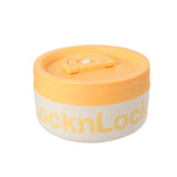LocknLock container with orange lid on a white background