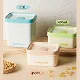 LocknLock food storage containers in various sizes on a neutral background