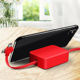 Retractable Charging Cable With Phone Holder