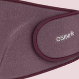 Close-up of a purple device with 'OSIM' branding on a light pink background