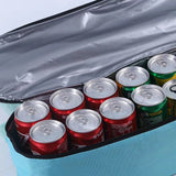 Optional colors for the Portable Beach Ice Bag with cans of various drinks inside