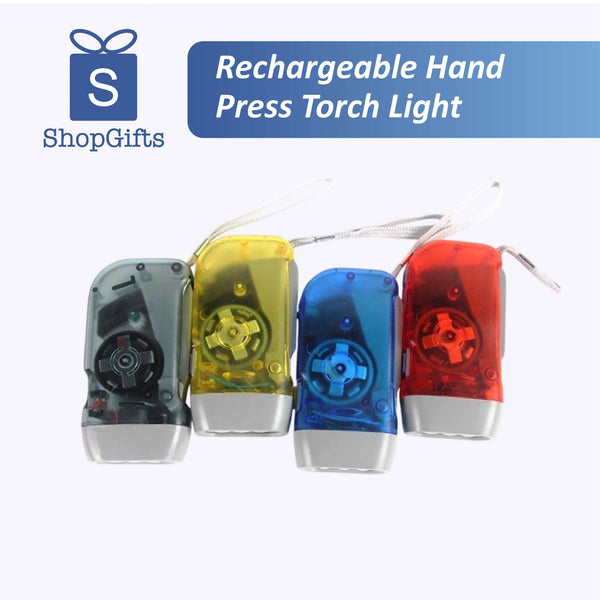 Rechargeable Hand Press Torch Light