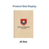Recycled RPET notebook with eco-friendly cover, ideal for sustainable corporate gifting.