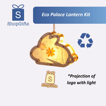 Assembled Retro Palace DIY Lantern glowing in vintage-style dƩcor