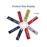 Embroidery Airplane Keychain Tag