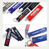 Embroidery Airplane Keychain Tag