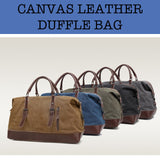 Canvas Leather Duffle Bag