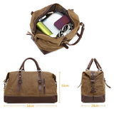 Canvas Leather Duffle Bag