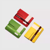 3 colors of Sustainable Felt Notebook_PouchSet: red,green,yellow