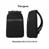 Targus 15.6” Geolite Essential Backpack - Black