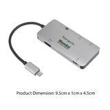 Targus USB-C 4K HDMI adapter with SD and microSD card reader ports.