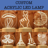 custom acrylic led light lamp corporate gifts door gift