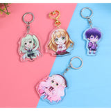 custom die-cut acrylic keychain corporate gift door gifts giveaway