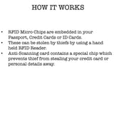 anti theft rfid scanning card corporate gifts door gift