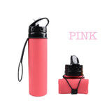 pink foldable water bottle corporate gifts