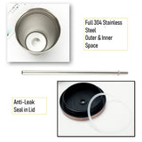 500ml double wall full ss cup with straw door gifts corporate gift