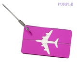purple aluminium luggage tag corporate gift
