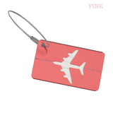 pink aluminium luggage tag corporate gift