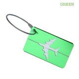 green aluminium luggage tag corporate gift