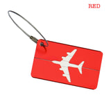 red aluminium luggage tag corporate gift