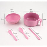 wheatstraw double bowl with cutlery set corporate gifts door gift giveaway