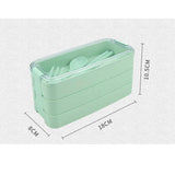 3 layer wheat straw lunch box corporate gifts door gift giveaway