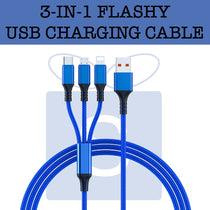 3 in 1 flashy usb charging cable corporate gifts door gifts