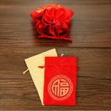Chinese New Year Silk Drawstring Pouch corporate gift door gifts giveaway