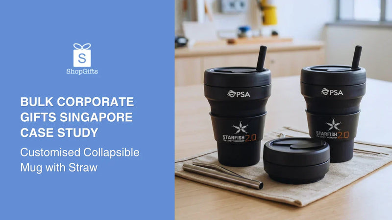 Customised Collapsible Mug with Straw-Corporate Gifts-ShopGifts