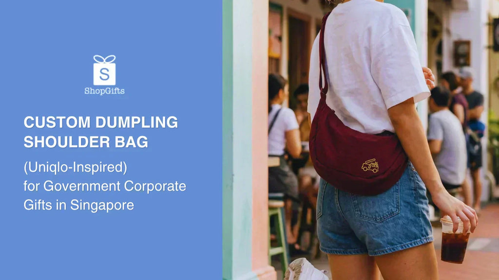 Unique Corporate Gifts Singapore | Uniqlo-Inspired Custom Dumpling Shoulder Bag