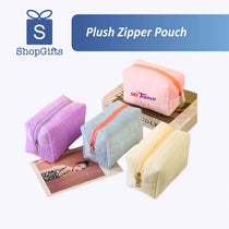Plush zipper pouches