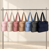 15-Inch Quilted Laptop Shoulder Tote Bag