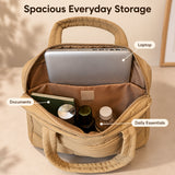 15-Inch Quilted Laptop Shoulder Tote Bag