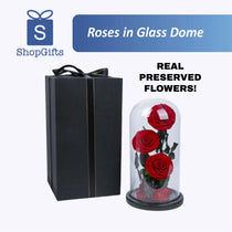 Roses in Glass Dome