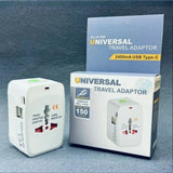Universal Travel Adapter | Dual USB & Type-C | Global Plug _ Corporate gifts singapore