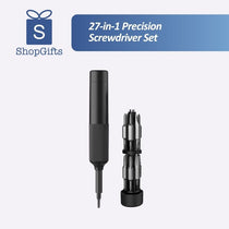 27-in-1 Multifunction Tool with black faceted handle and removable bit carrier for precision screw tasks