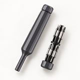 27-in-1 Multifunction Tool with black faceted handle and removable bit carrier for precision screw tasks