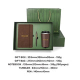 Recycled Coffee Grounds Notebook, Pen, and Cup in Kraft Box
