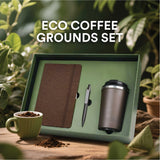 Recycled Coffee Grounds Notebook, Pen, and Cup in Kraft Box
