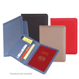 Elite 3-Piece Executive Travel Gift Set in Red with Passport Holder, Luggage Tag, and Combination Lock_custom corporate gift