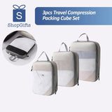 3-Piece Travel Compression Packing Cubes Set | Luggage Organizers_ corporate gifts supplier Singapore